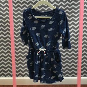 Cat & Jack Girls 4T Navy Flower Dress
